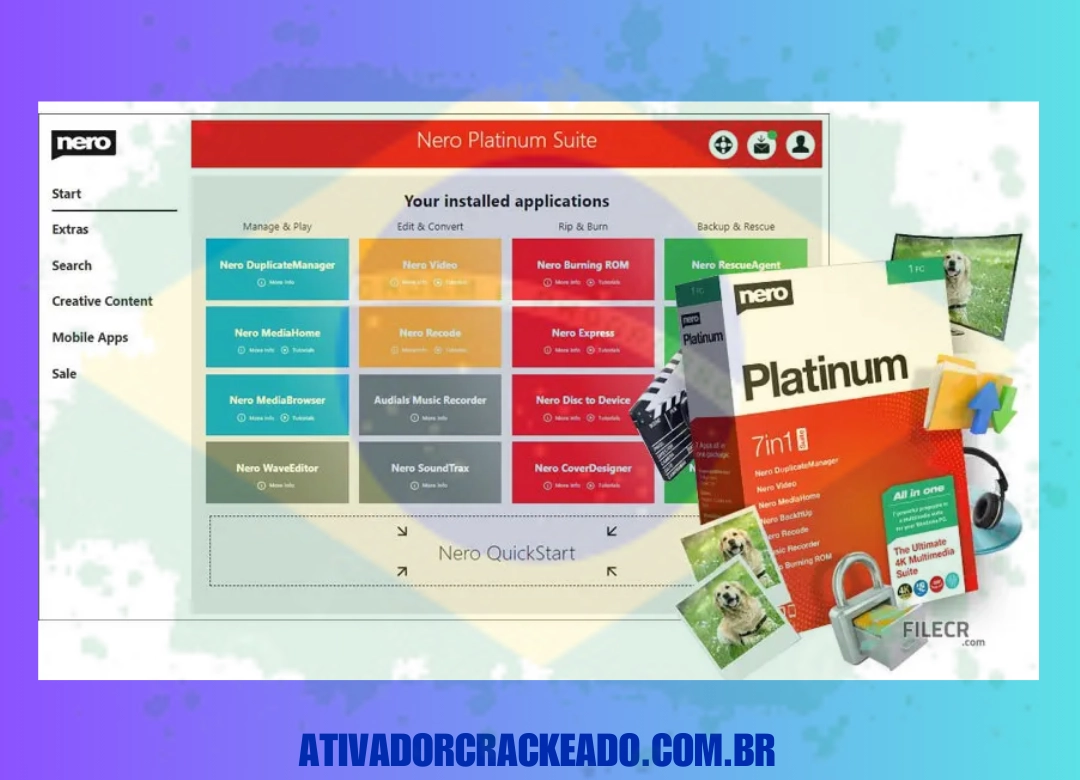 Como Instalar o Nero Platinum Suite em Português Licença Vitalícia