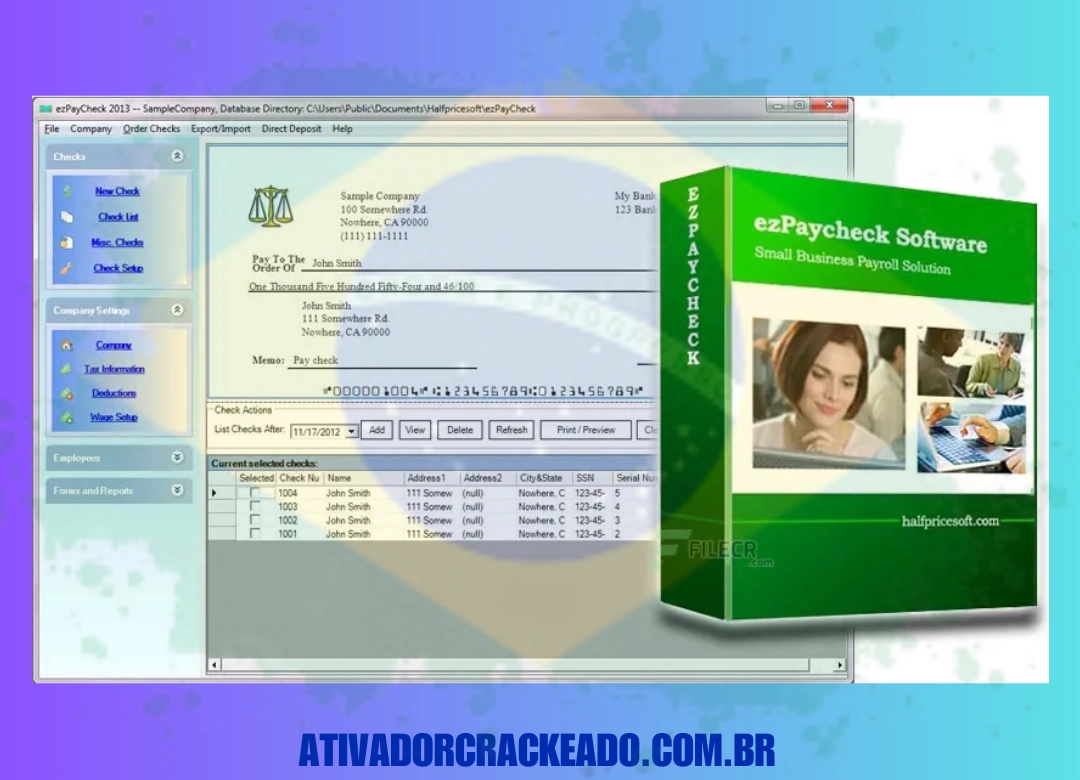 HalfpriceSoft ezPaycheck Português Não Requer Ativação - Licença Vitalícia (x86-x64)