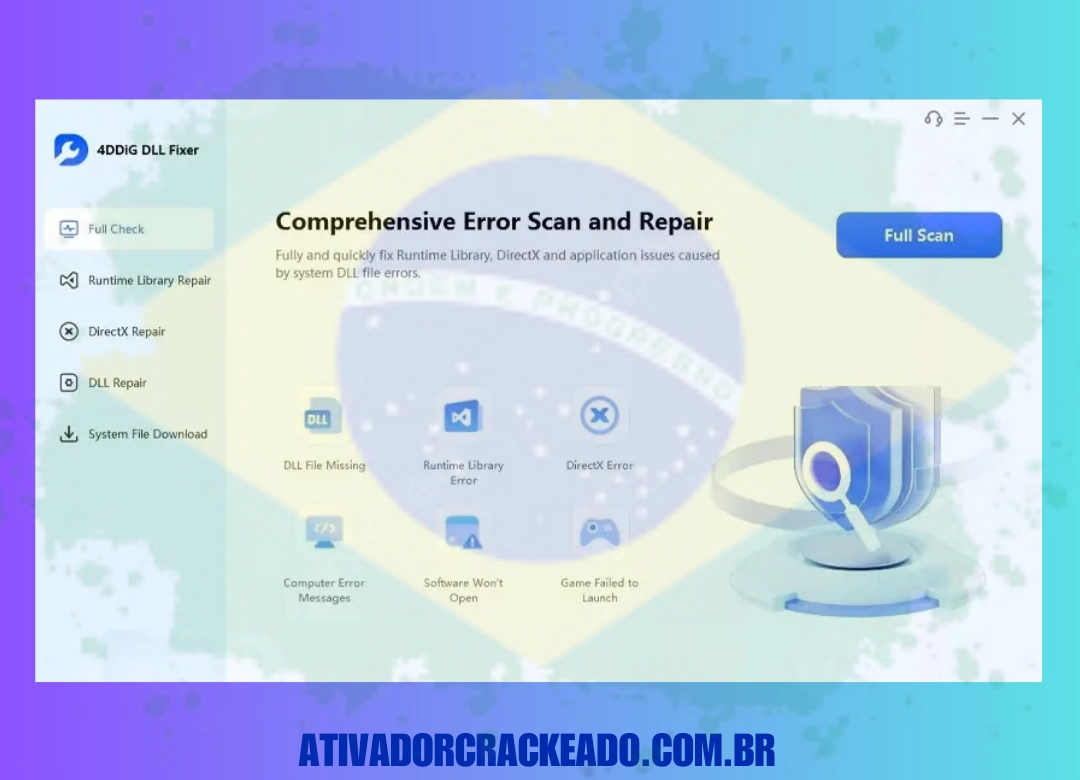Vantagens do 4DDiG DLL Fixer Não Requer Ativação