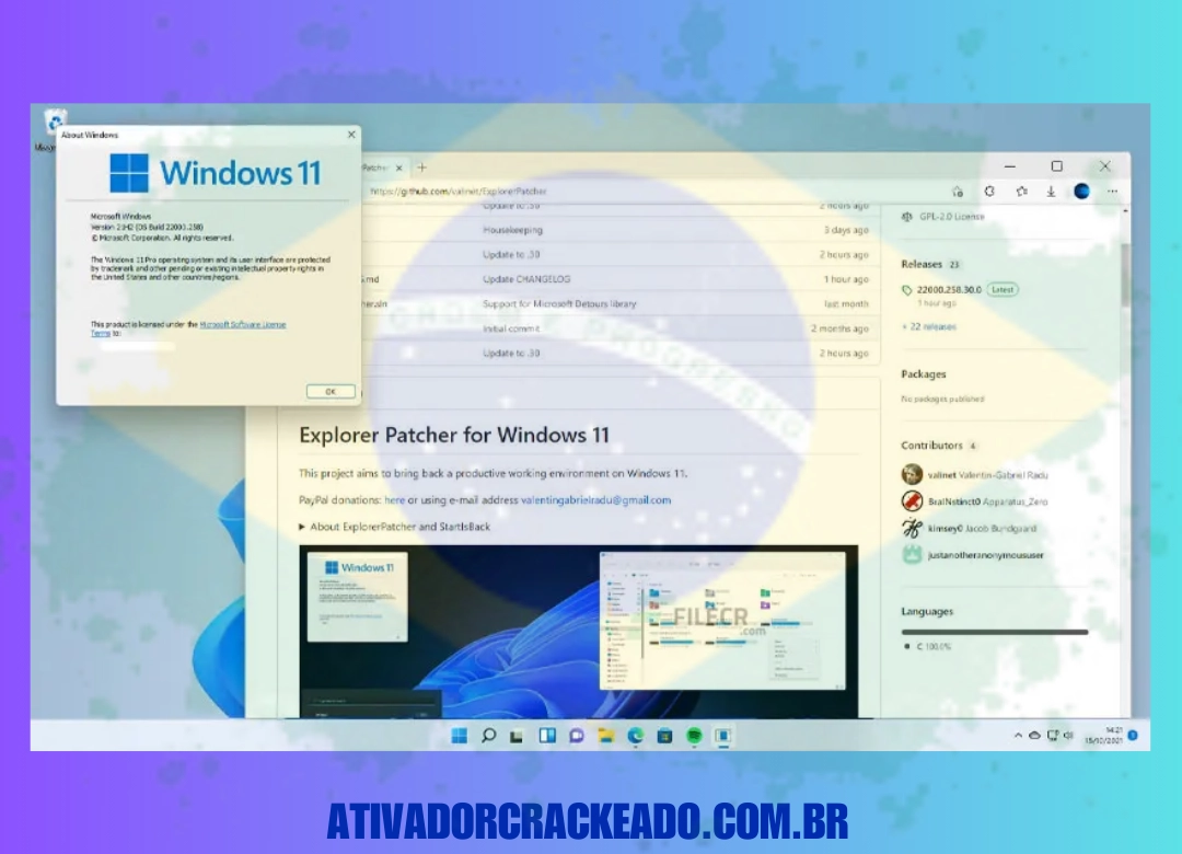 Vantagens do ExplorerPatcher Não Requer Ativação