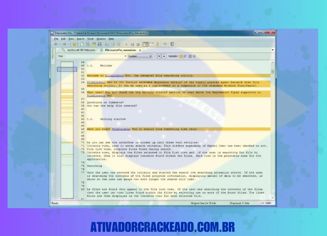 Vantagens do FileLocator Pro Não Requer Ativação