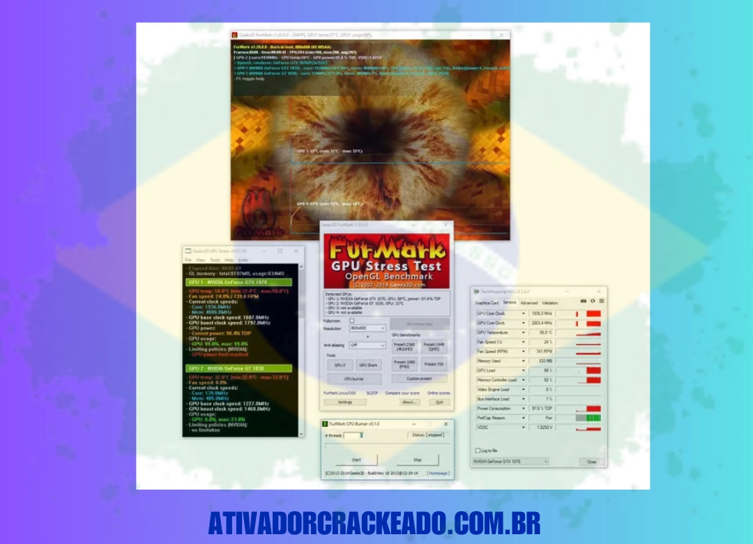 Vantagens do FurMark Pro Não Requer Ativação
