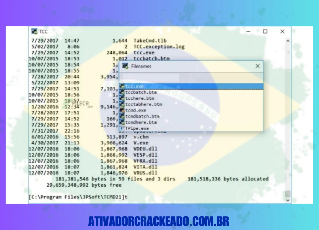 Vantagens do JP Software TCC Não Requer Ativação