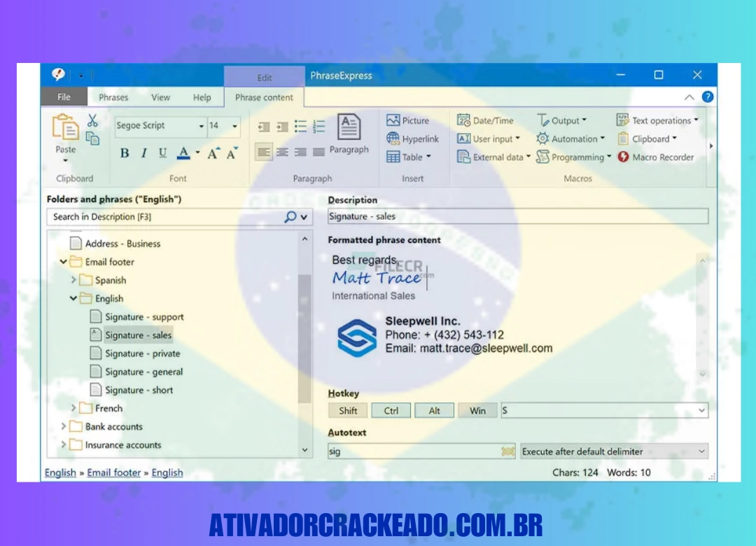 Vantagens do PhraseExpress Não Requer Ativação
