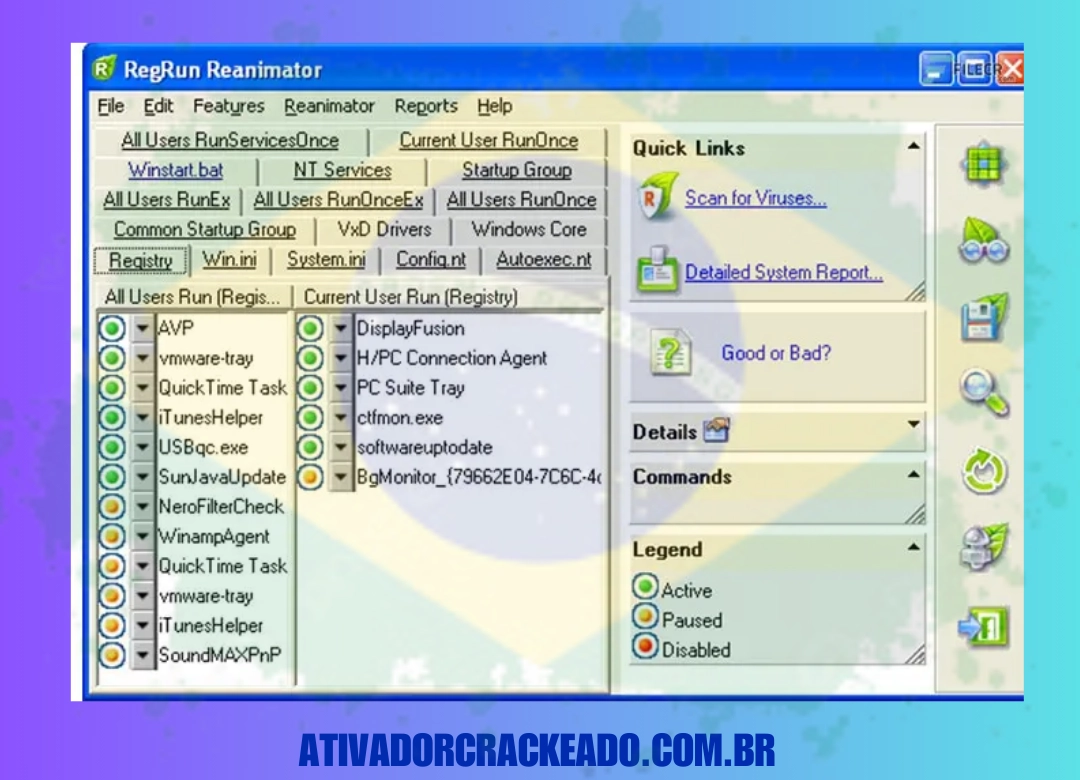 Vantagens do RegRun Reanimator Não Requer Ativação