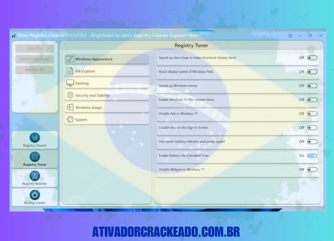 Vantagens do Revo Registry Cleaner Pro