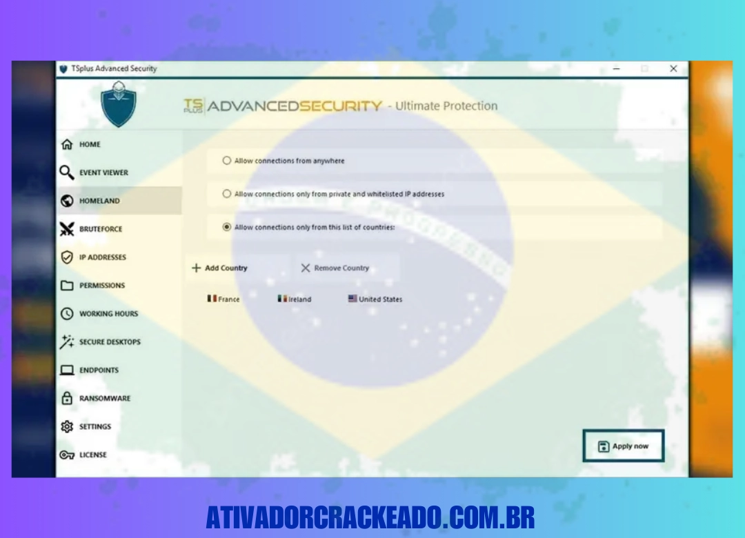Vantagens do TSplus Advanced Security Ultimate Não Requer Ativação