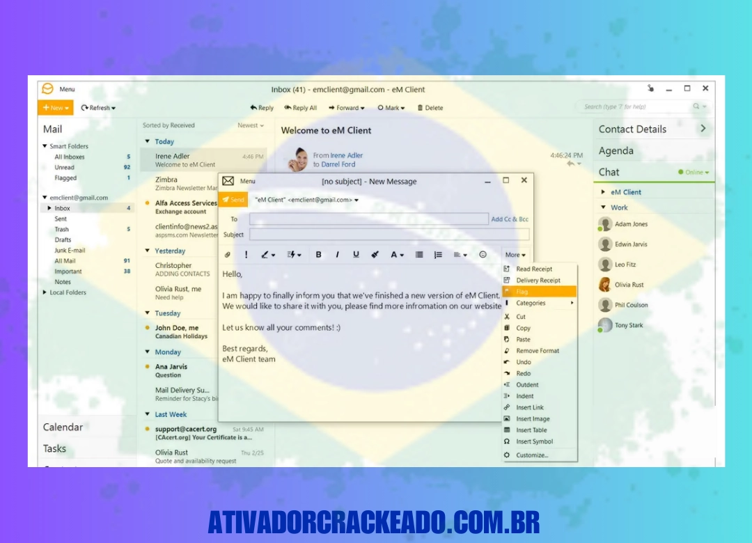 Vantagens do eM Client Pro Não Requer Ativação