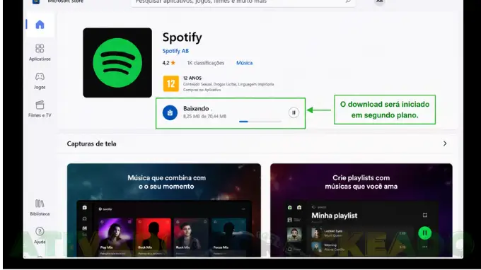 Depois disso, o levará instantaneamente ao aplicativo Microsoft Windows Store para