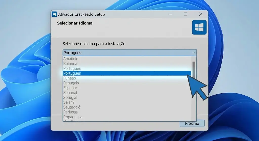 Escolha os módulos que deseja instalar no sistema e selecione