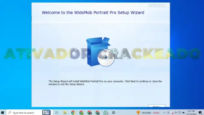 A configuração do WidsMob Portrait Pro será iniciada