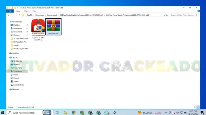 Agora, para ativar o Unipatch aberto.