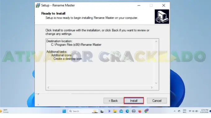 Agora você está pronto para instalar