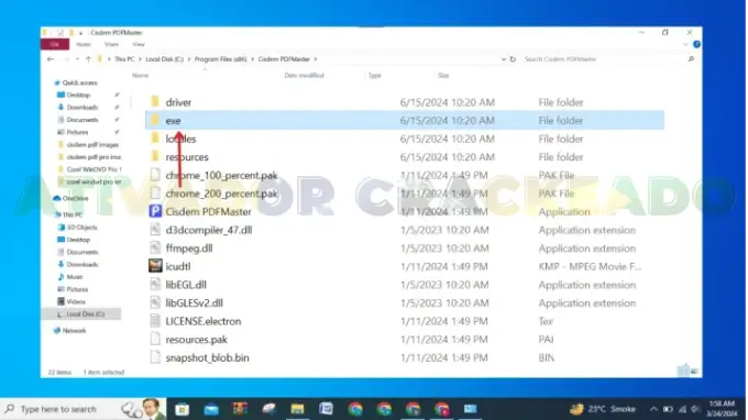 Além disso, depois disso, abra a pasta do arquivo .exe.