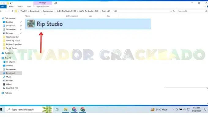 Copie o arquivo Rip Studio Keygen.exe para essa pasta.