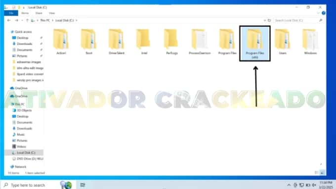 Em seguida, acesse o disco local C e abra a pasta Arquivos de Programas.