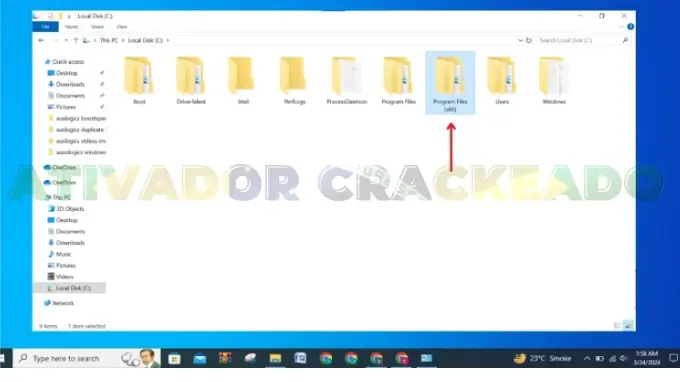 Em seguida, acesse o disco local C e abra a pasta Arquivos de Programas.