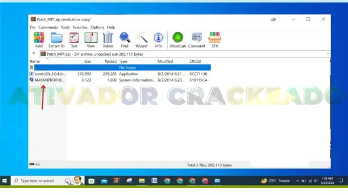 Em seguida, copie o aplicativo que está dentro do arquivo zip.