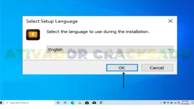 Em seguida, selecione o idioma de configuração