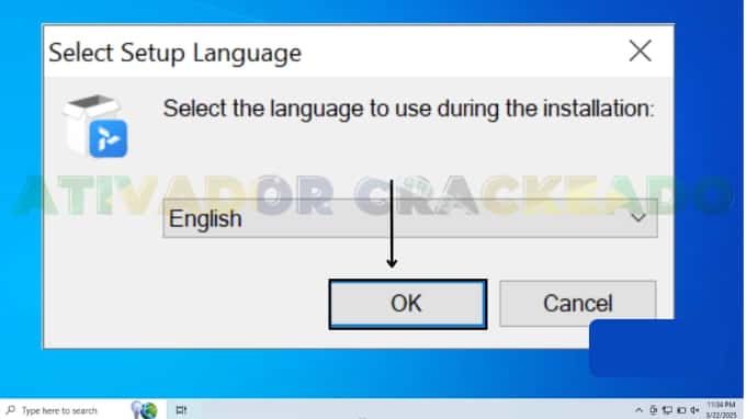 Em seguida, selecione o idioma nas configurações; o português também está disponível. (1)