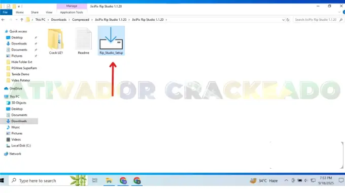 Execute o arquivo Rip_Studio_Setup.exe.
