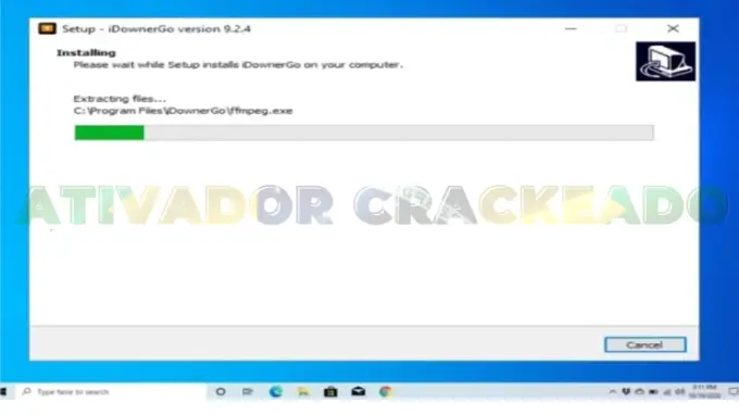 Instalando o iDownerGo, aguarde alguns instantes.