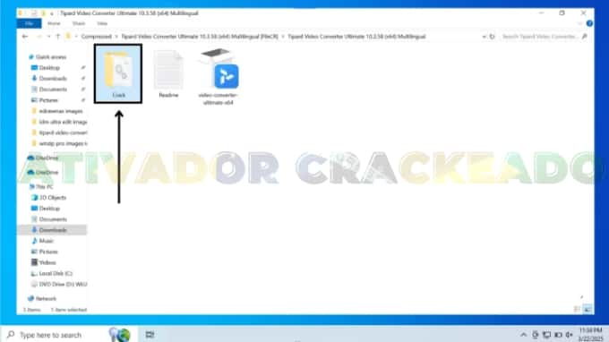 Para ativar este programa, abra a pasta do crack.