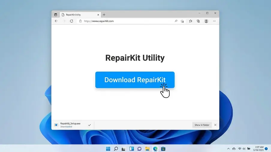 Baixar RepairKit: Para começar, baixe o RepairKit