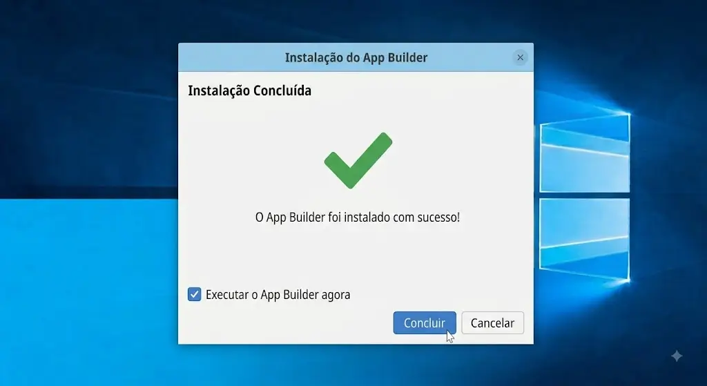 Clique em "Concluir" para finalizar a instalação.